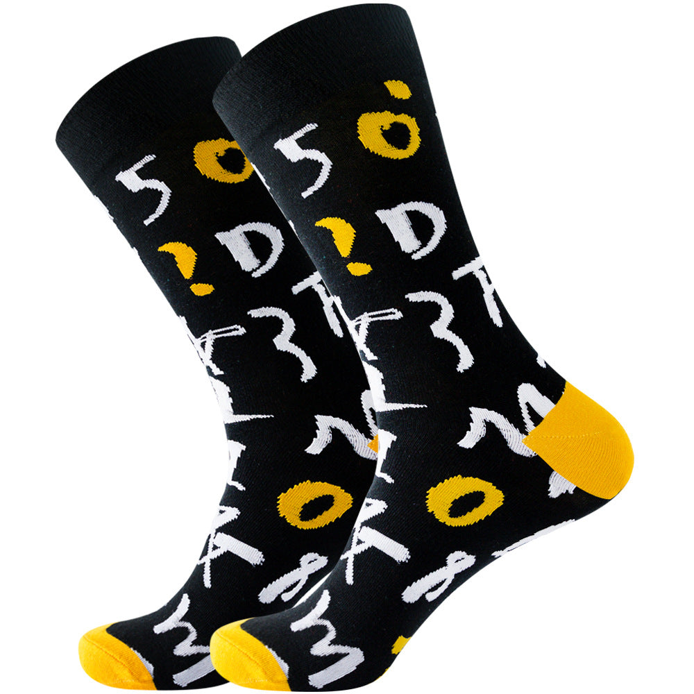 Literary Geometric Fashion Socks Animal Socks Creative Tube Socks