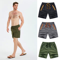 Men's Sports Shorts Summer Loose Casual Ice Silk Quick-drying 5-point Beach Pants