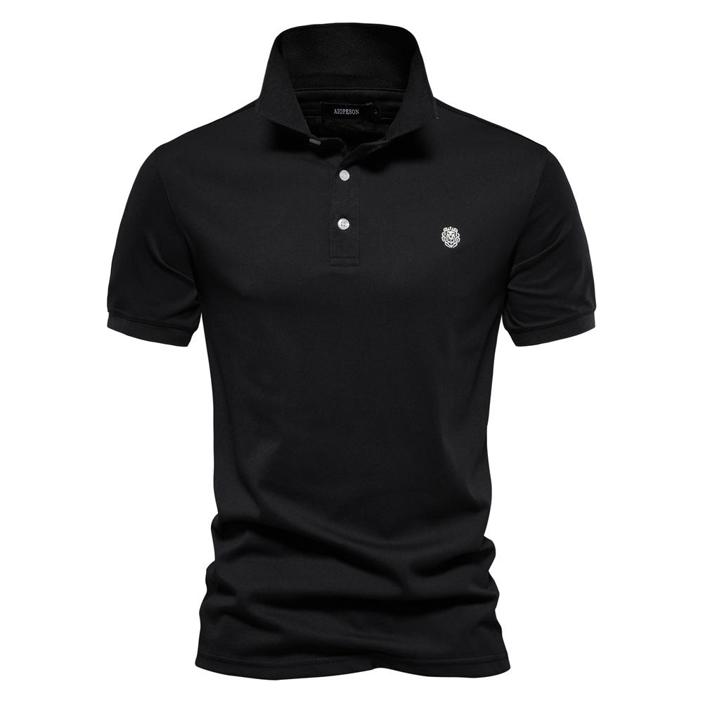 Cotton Sports Men's Fashion Casual Embroidered POLO Shirt