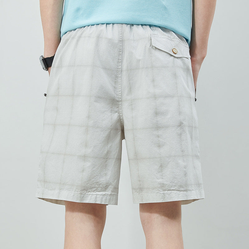 Men's Summer Shorts  Loose Solid Color Casual Cotton Five-point Pants Thin Shorts