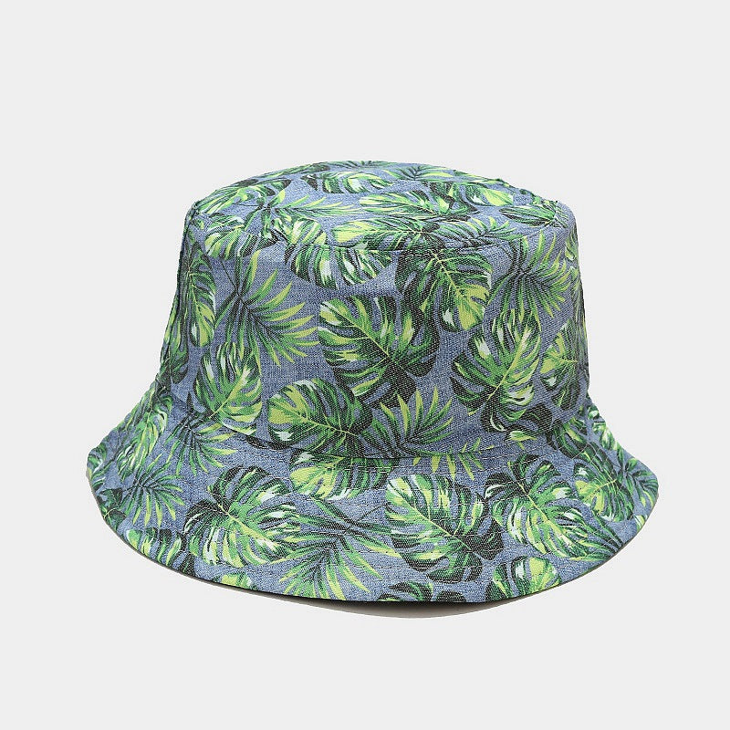 Printed Bucket Hat Reversible Wearing Sun Visor Foldable Hat