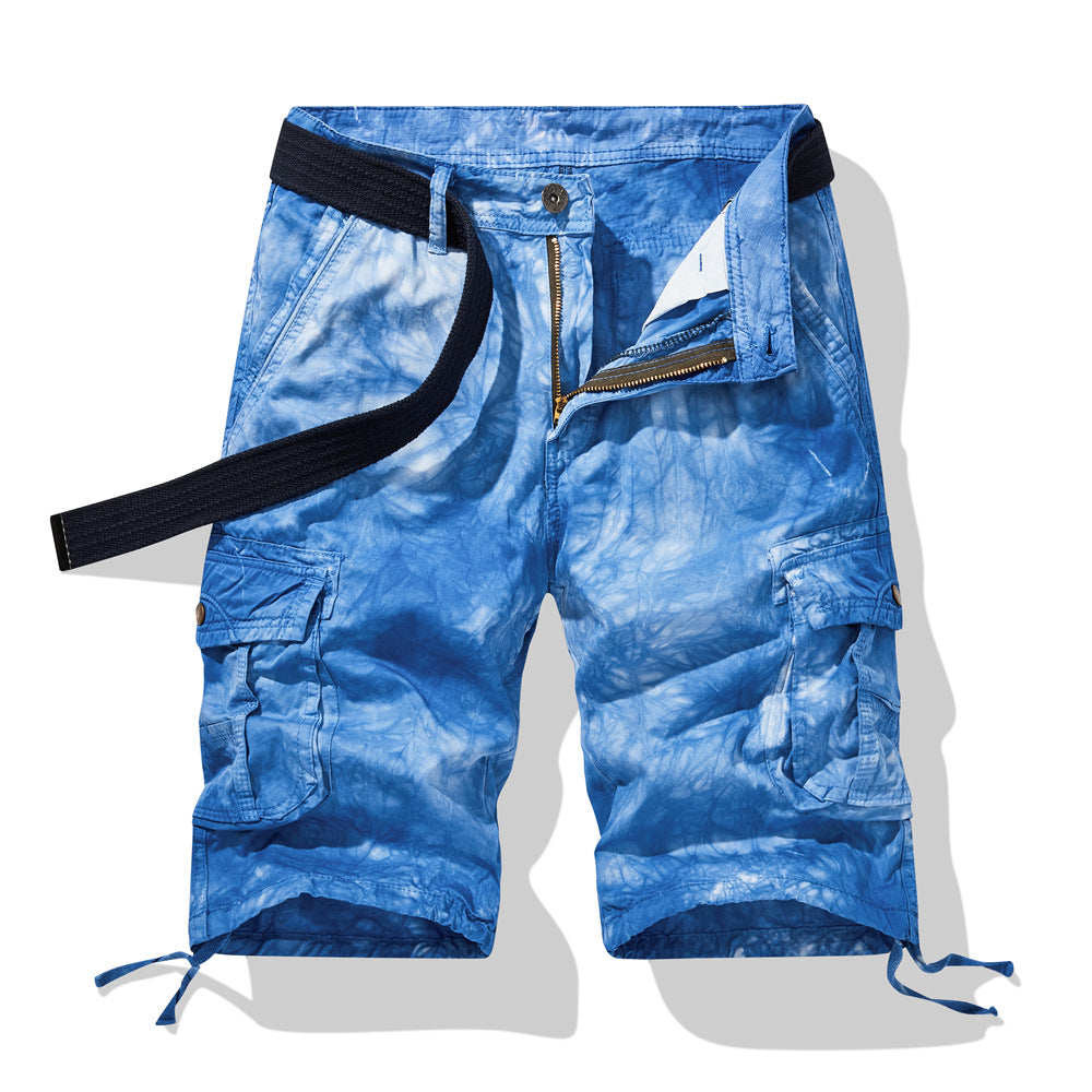 Men's Camouflage Loose Cargo Shorts Loose Plus Size Casual Five-point Pants