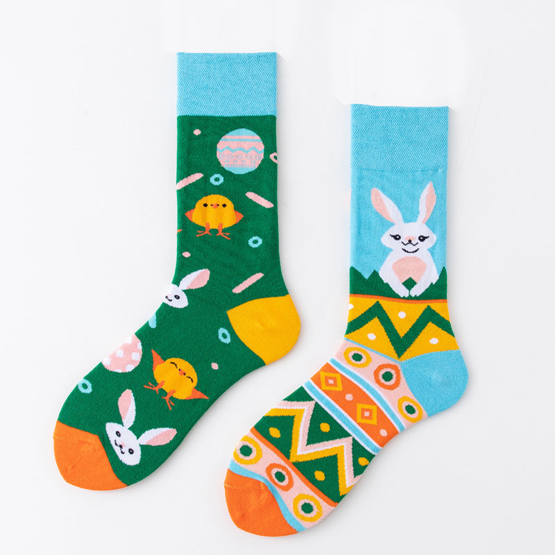 Comfortable Cotton Socks Fun Graffiti Couple Socks