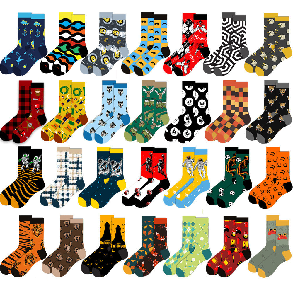 Geometric Fashion Socks Animal Socks Creative Socks for Men and Women