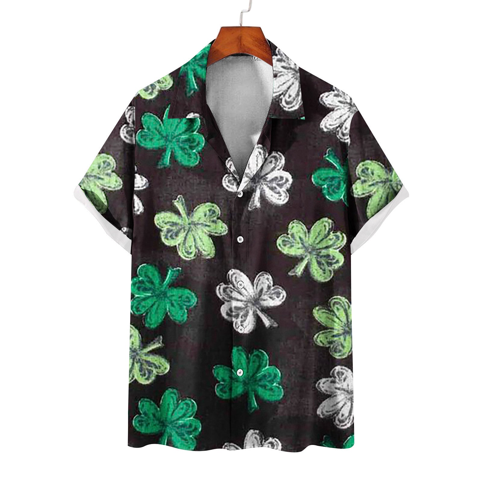 Men's Summer Casual St. Patrick's Day green Short Sleeve