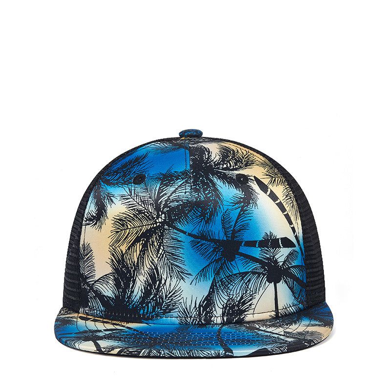 Baseball Hat Male Tide Digital Printing Coconut Hip Hop Summer Sun Hat