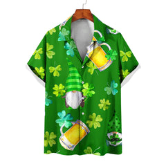 Men's Summer Casual St. Patrick's Day green Short Sleeve