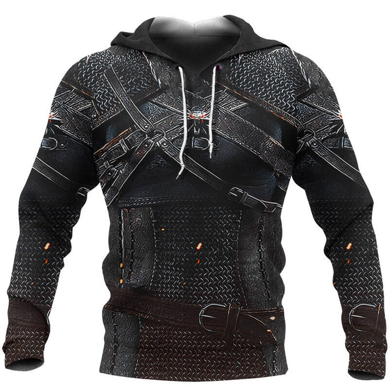 Men's 3D Digital Printing Viking Warrior Hoodies