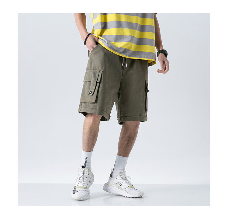 Men's Loose Thin Cotton Sports Five-point Pants Summer Workwear Shorts