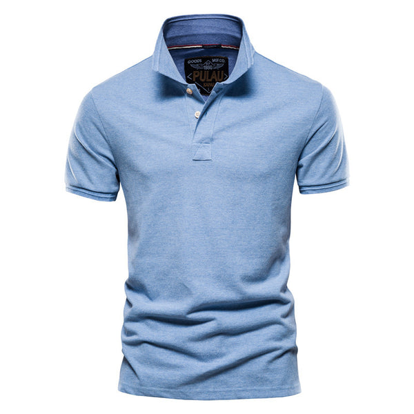 Lapel Casual Men's POLO Shirt Fashion Solid Color Short Sleeve T-Shirt