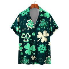 Men's Summer Casual St. Patrick's Day green Short Sleeve