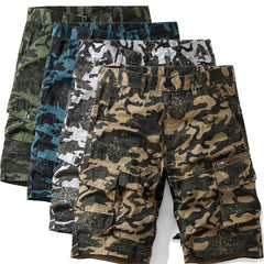 Summer Men's Camouflage Shorts Plus Size US 29-40 Loose Multi-pocket 5-point Pants