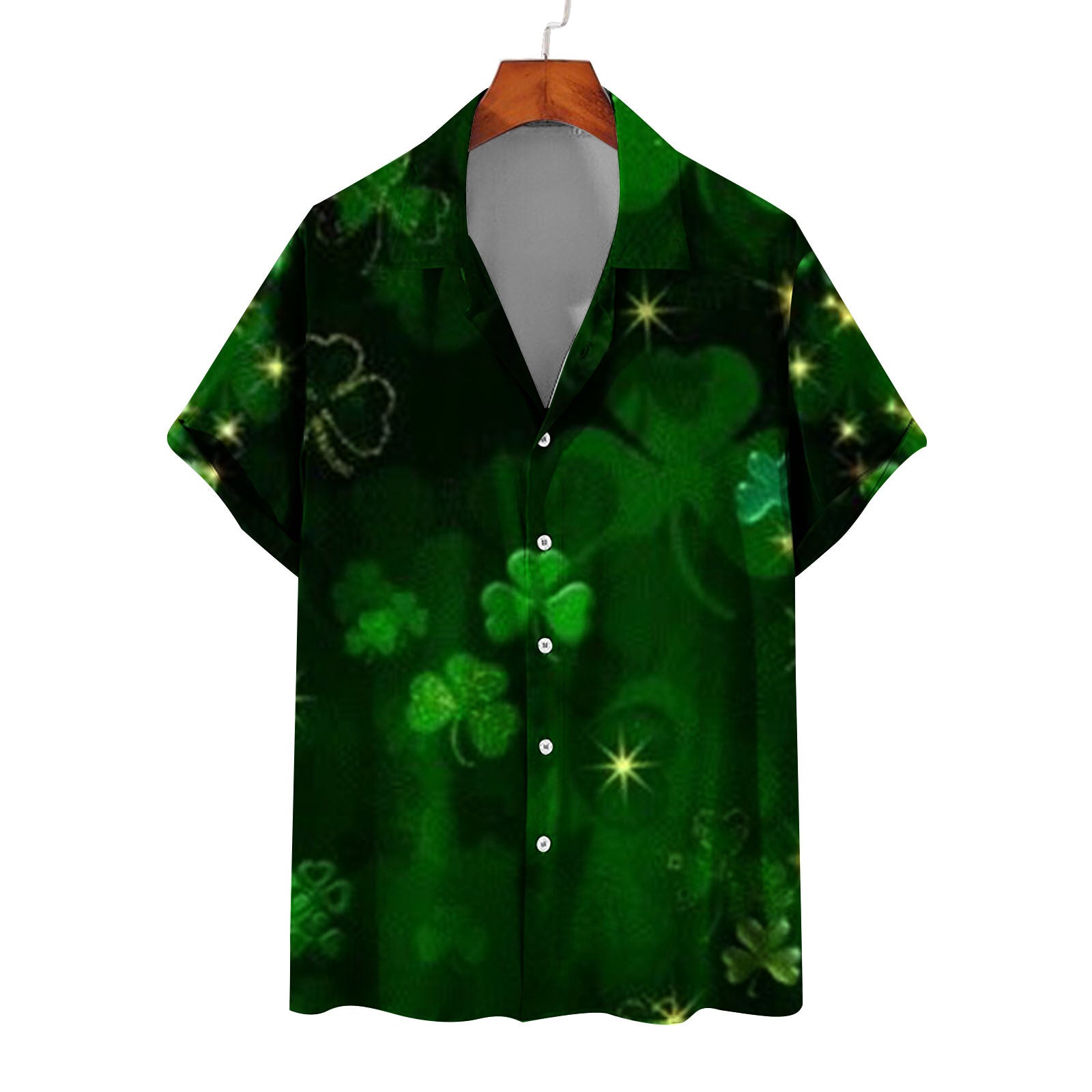 Men's Summer Casual St. Patrick's Day green Short Sleeve