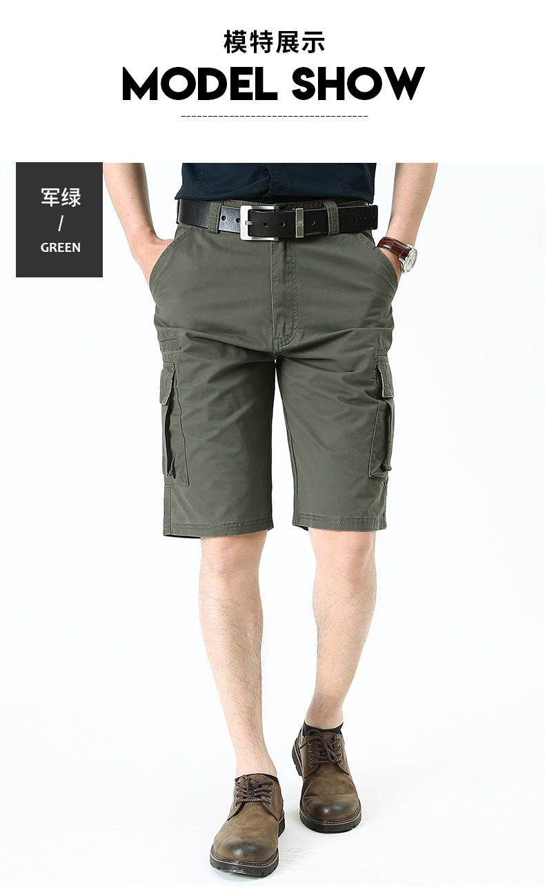 Workwear Men's Shorts Solid Summer Five-point Pants Casual Shorts