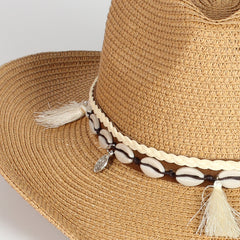 Western Cowboy Sunshade Hat Outdoor Straw Hat Foldable Holiday Knight Hat