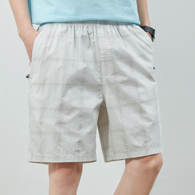 Men's Summer Shorts  Loose Solid Color Casual Cotton Five-point Pants Thin Shorts