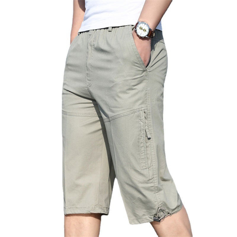 Men's  Summer Pants Cropped Cargo Pants Pure Cotton Shorts