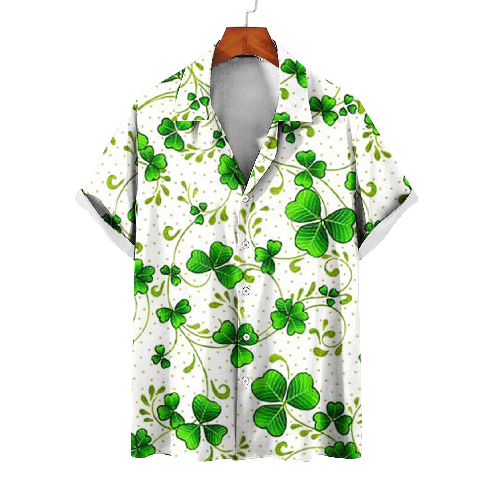 Men's Summer Casual St. Patrick's Day green Short Sleeve