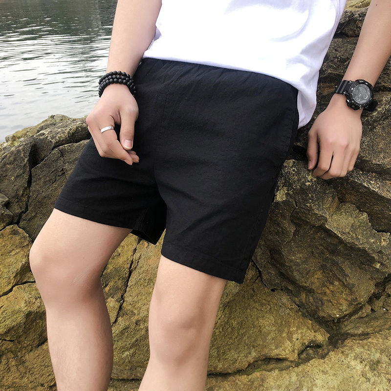 Pure Cotton Shorts Men's Summer Cotton Men's Loose Casual Five-point Shorts