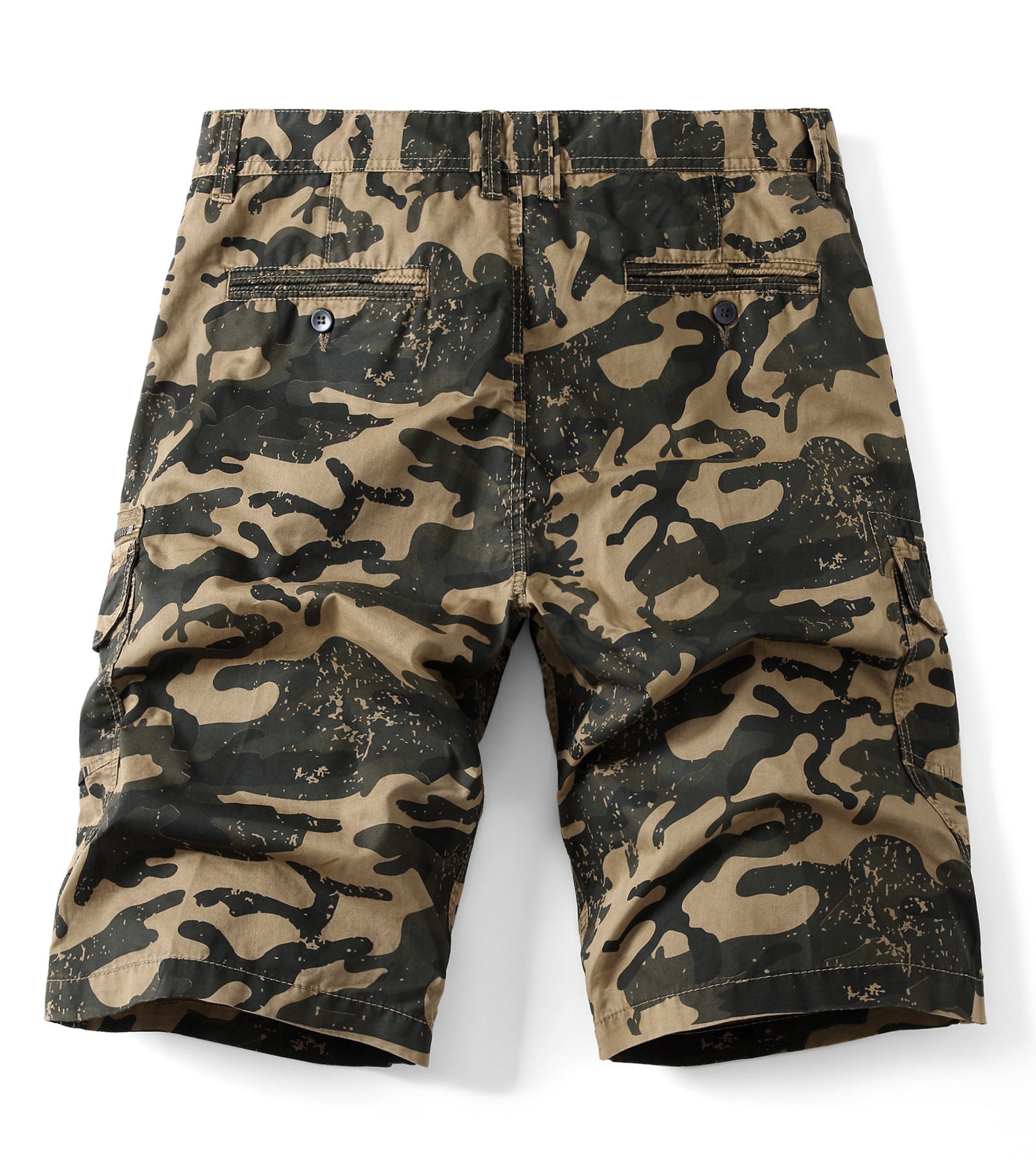 Summer Men's Camouflage Shorts Plus Size US 29-40 Loose Multi-pocket 5-point Pants