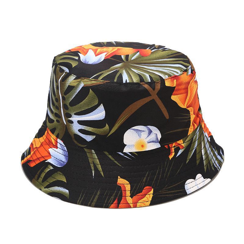 Printed Fisherman Hat Reversible Sun Visor Foldable Basin Hat