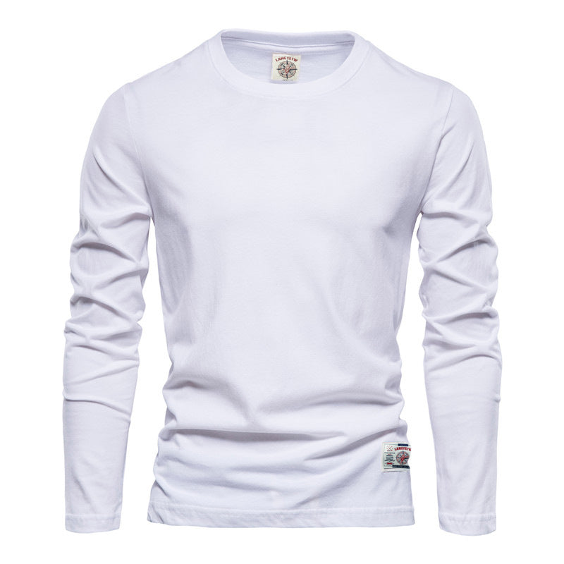 Men's Long-sleeved Casual Sports Cotton Bottoming Shirt T-shirt