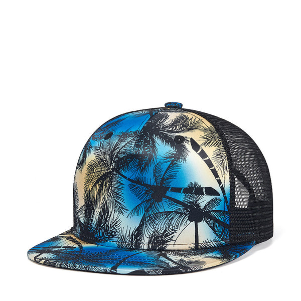 Baseball Hat Male Tide Digital Printing Coconut Hip Hop Summer Sun Hat