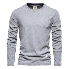 Men's Long-sleeved Casual Sports Cotton Bottoming Shirt T-shirt