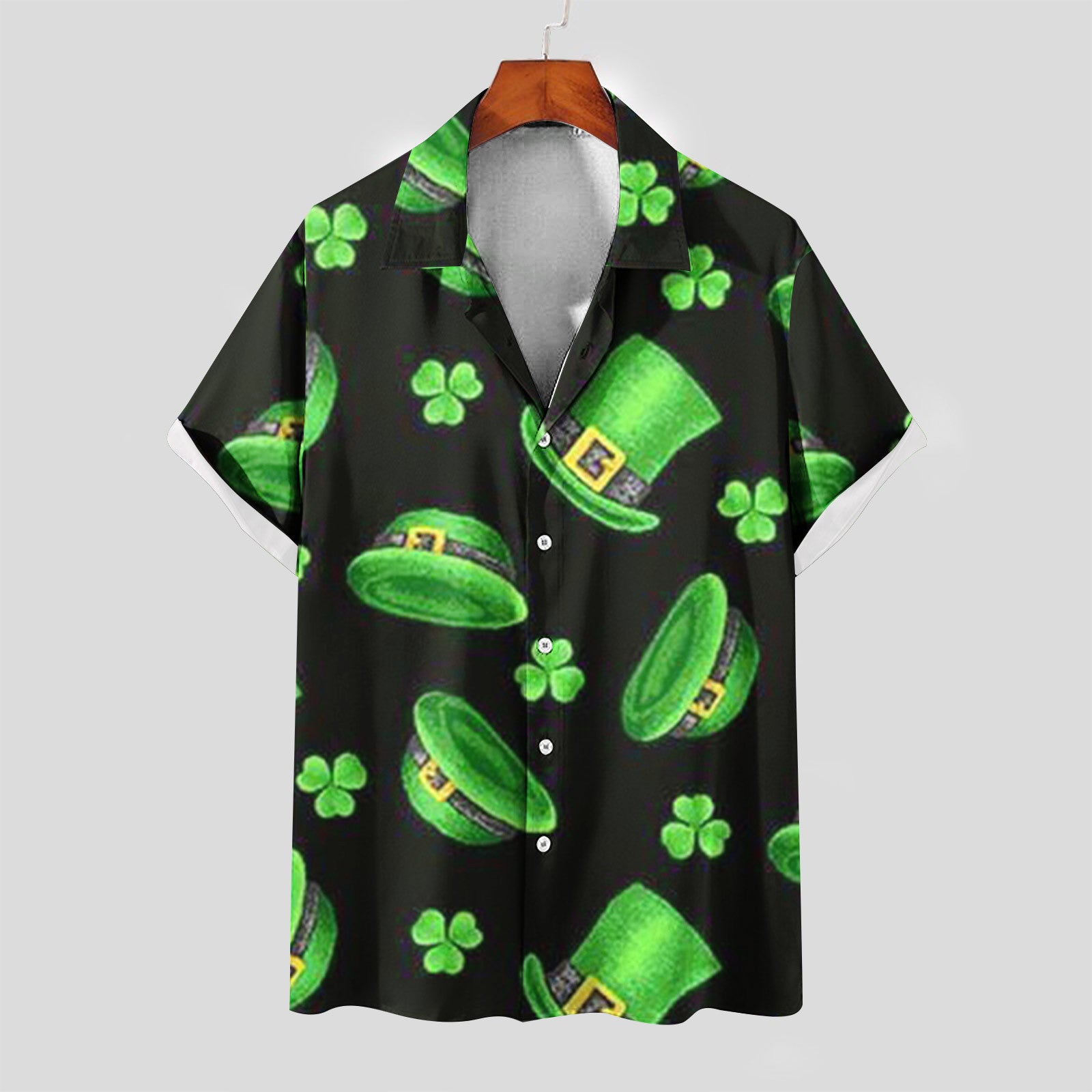 Men's Summer Casual St. Patrick's Day green Short Sleeve