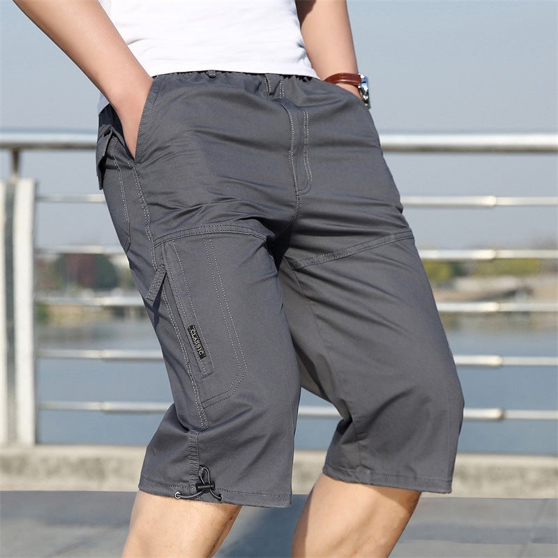 Men's  Summer Pants Cropped Cargo Pants Pure Cotton Shorts