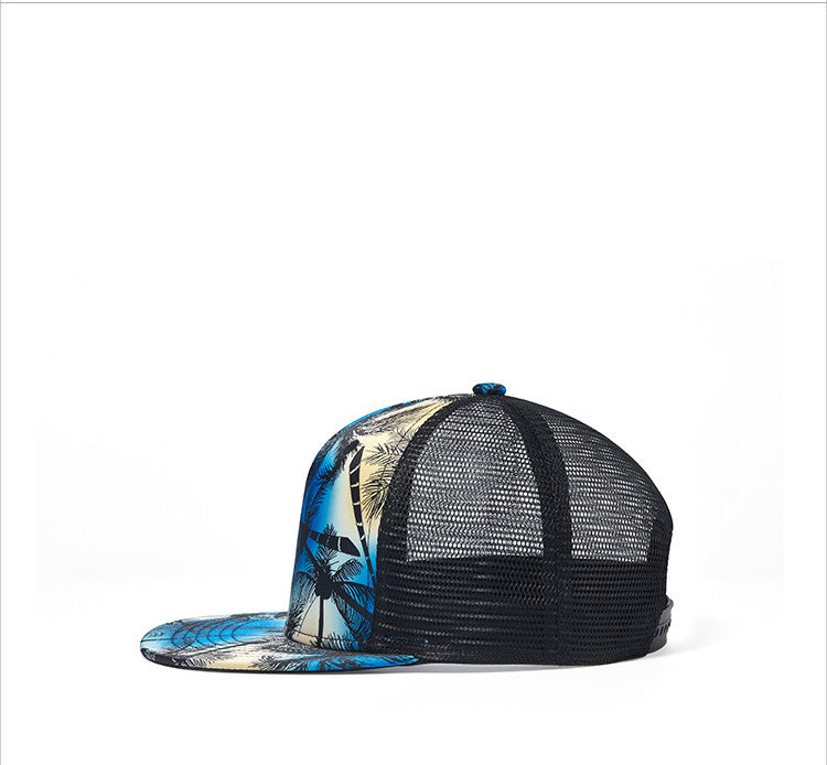 Baseball Hat Male Tide Digital Printing Coconut Hip Hop Summer Sun Hat