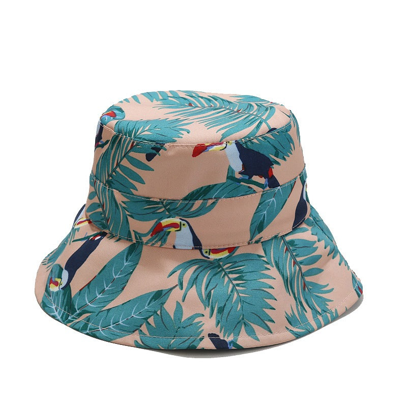 Hawaii Print Seaside Holiday Foldable Fisherman Hat