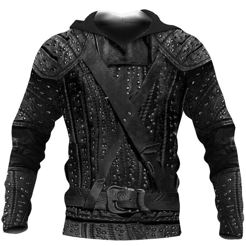 Men's 3D Digital Printing Viking Warrior Hoodies