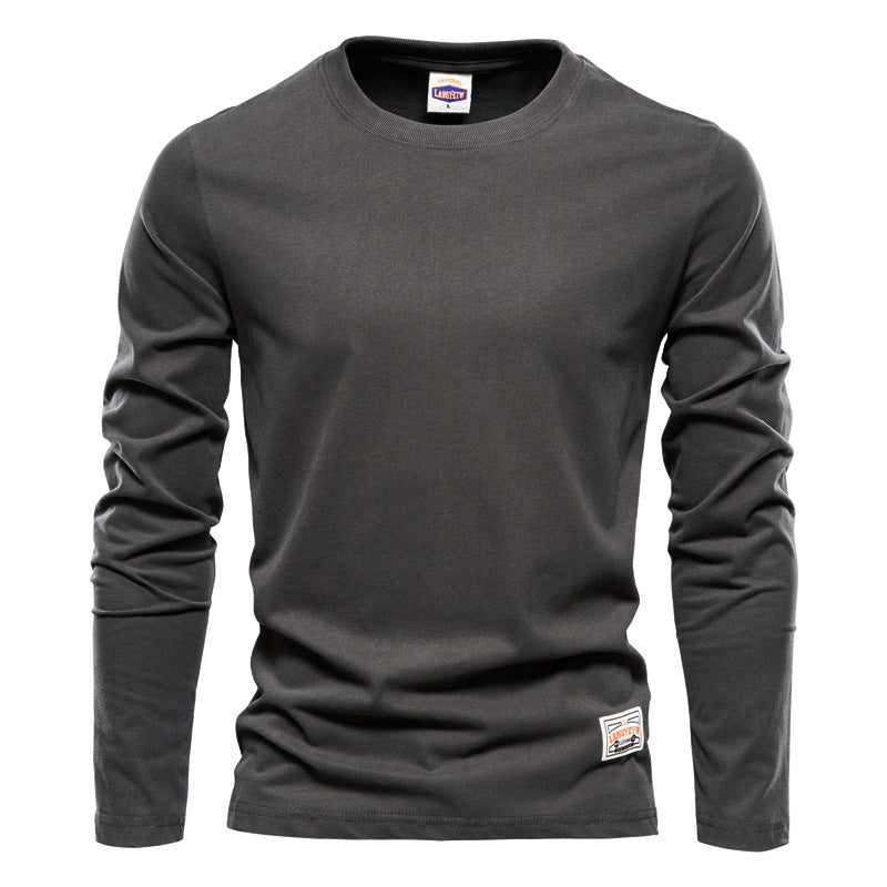 Men's Long-sleeved Casual Sports Cotton Bottoming Shirt T-shirt