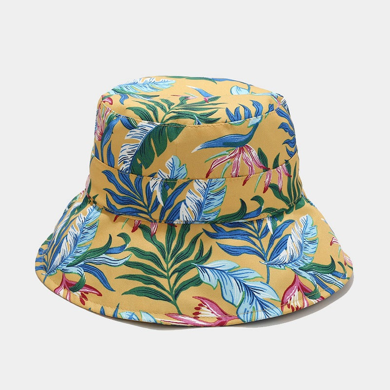 Hawaii Print Seaside Holiday Foldable Fisherman Hat