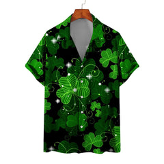 Men's Summer Casual St. Patrick's Day green Short Sleeve