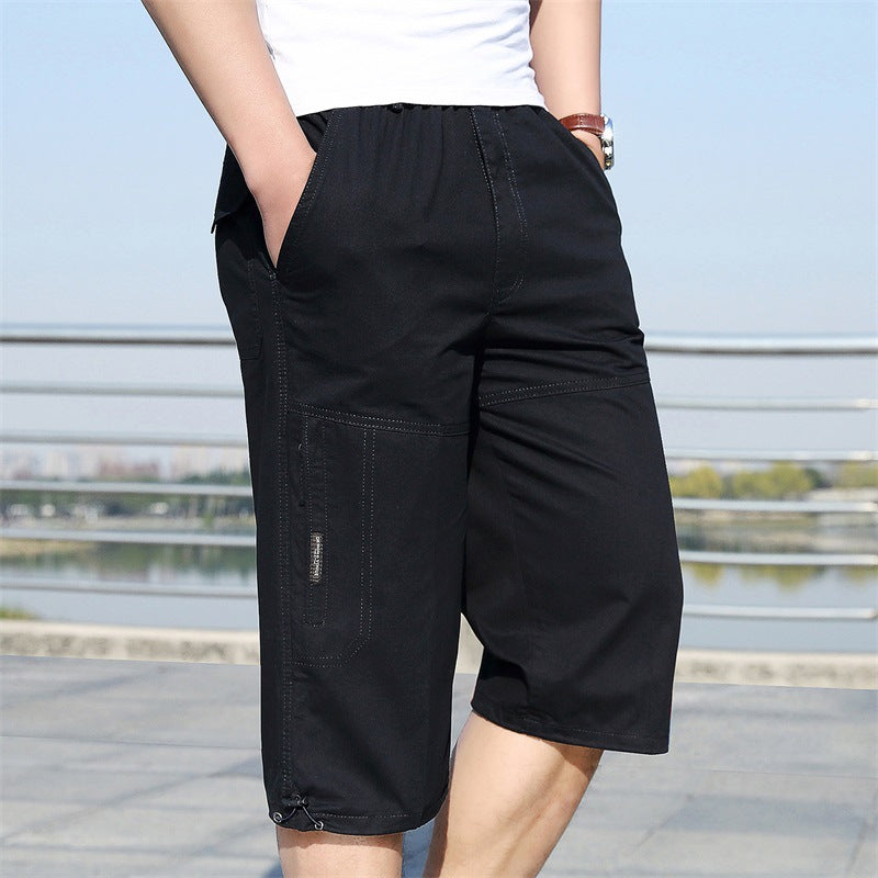 Men's  Summer Pants Cropped Cargo Pants Pure Cotton Shorts