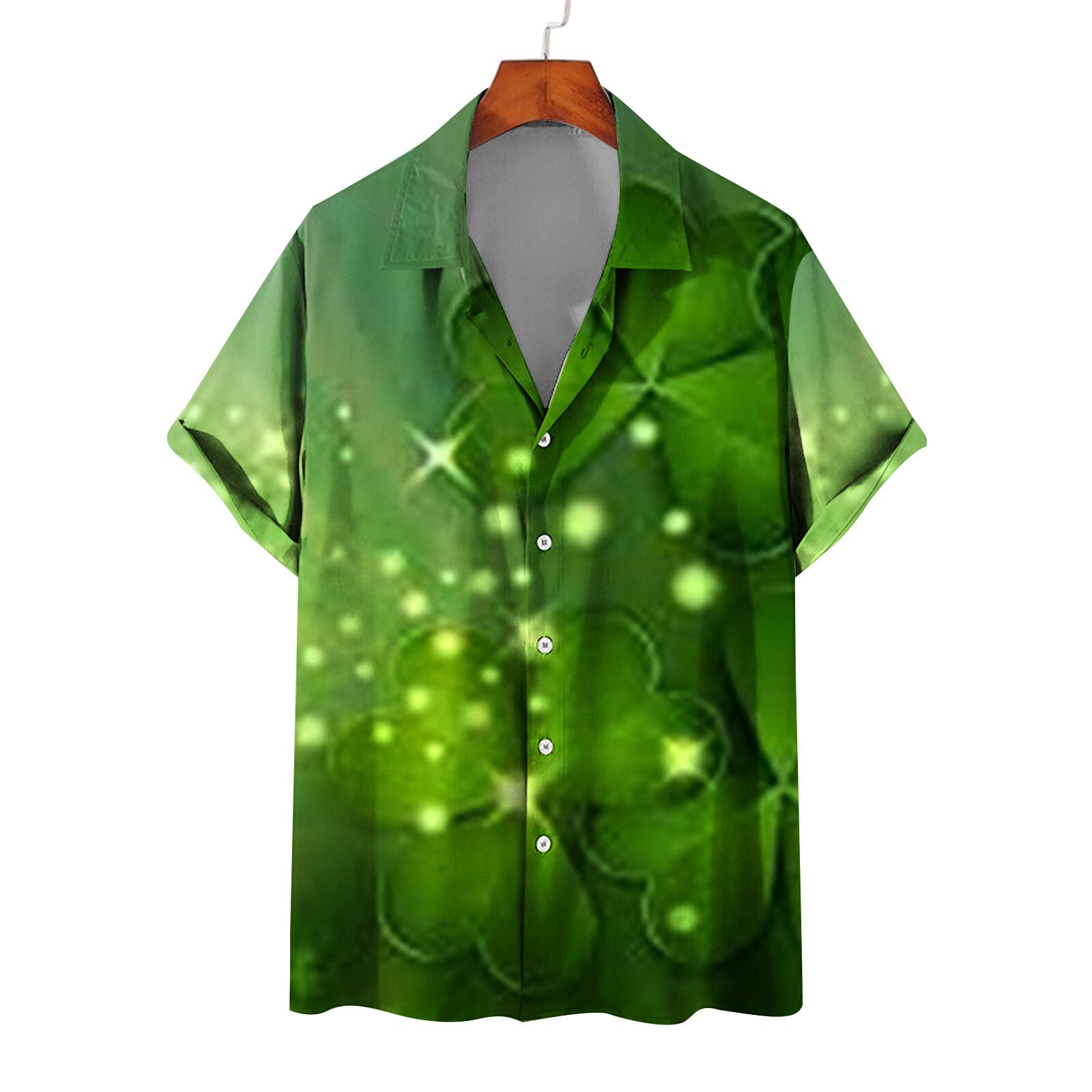 Men's Summer Casual St. Patrick's Day green Short Sleeve