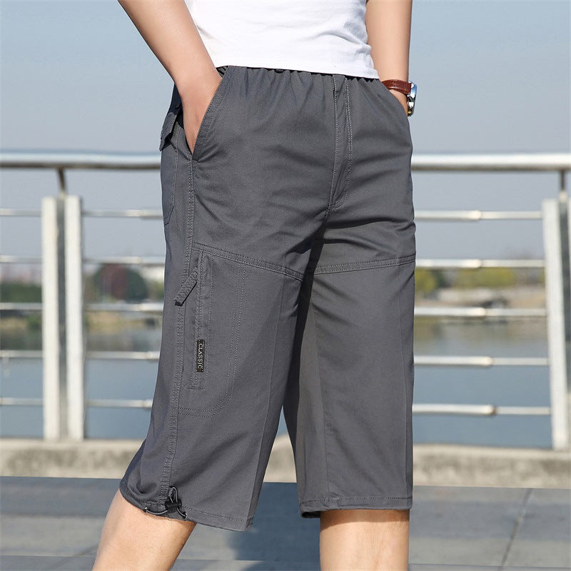 Men's  Summer Pants Cropped Cargo Pants Pure Cotton Shorts