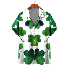 Men's Summer Casual St. Patrick's Day green Short Sleeve