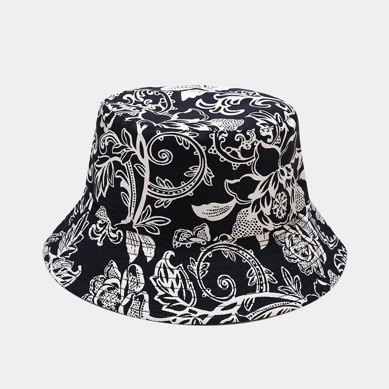 Printed Fisherman Hat Reversible Sun Visor Foldable Basin Hat