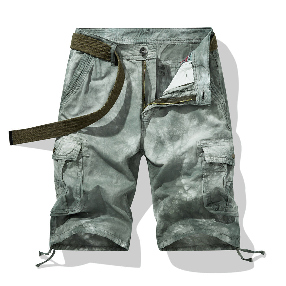 Men's Camouflage Loose Cargo Shorts Loose Plus Size Casual Five-point Pants