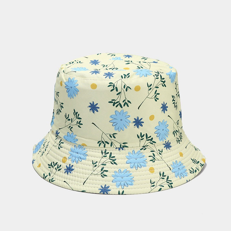 Outdoor Travel Floral Pattern Bucket Hat Sun Hat