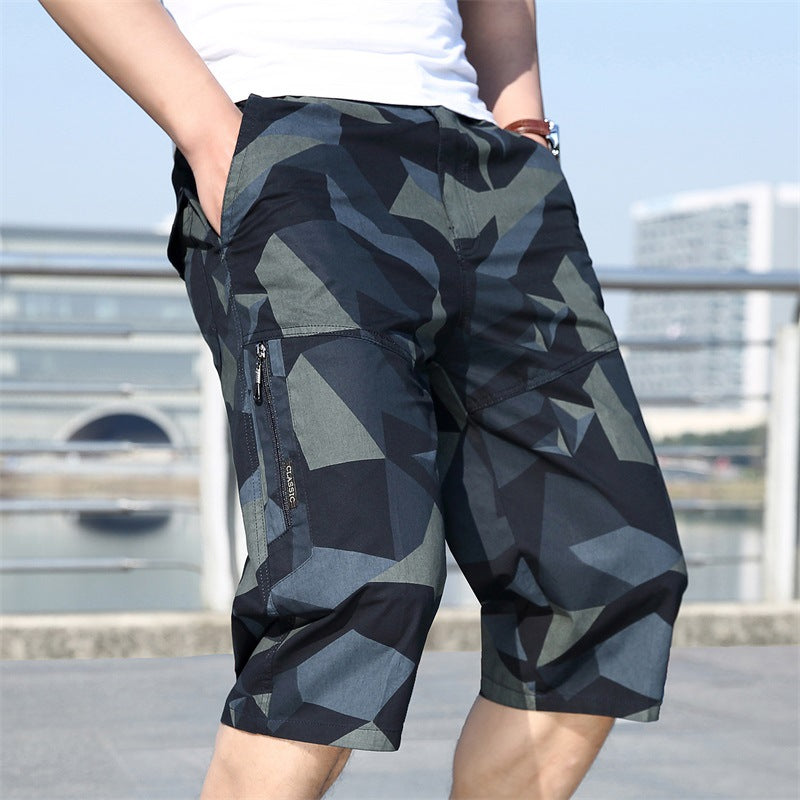 Men's Tooling Shorts Cropped Pants Casual Outdoor Loose Overalls Pants