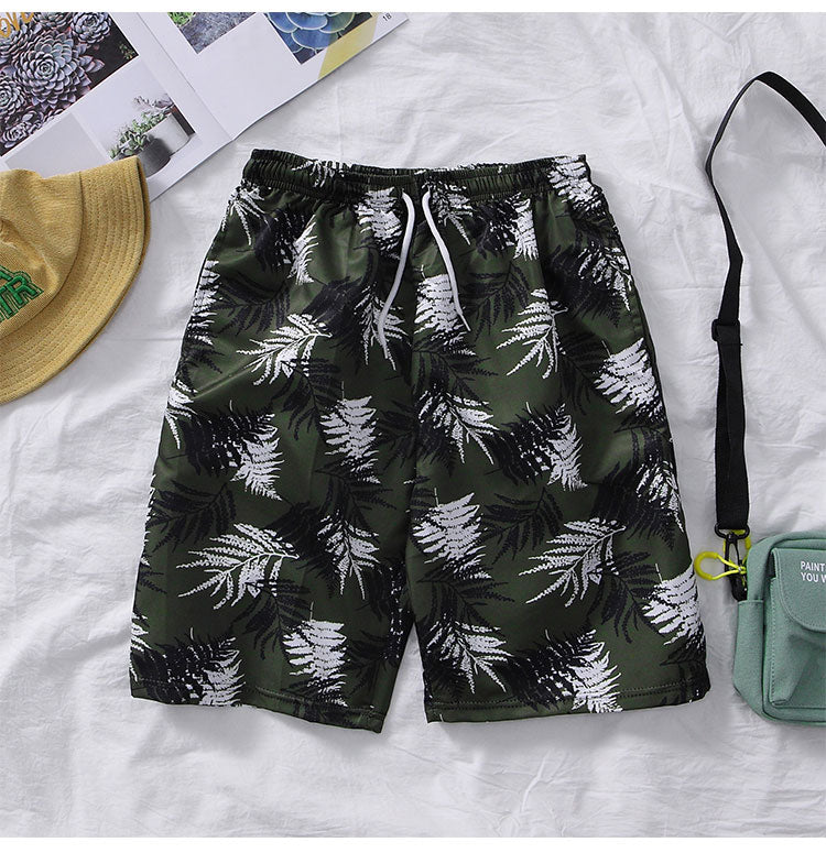 Men's Hawaiian Print Beach Pants Loose Plus Size Shorts