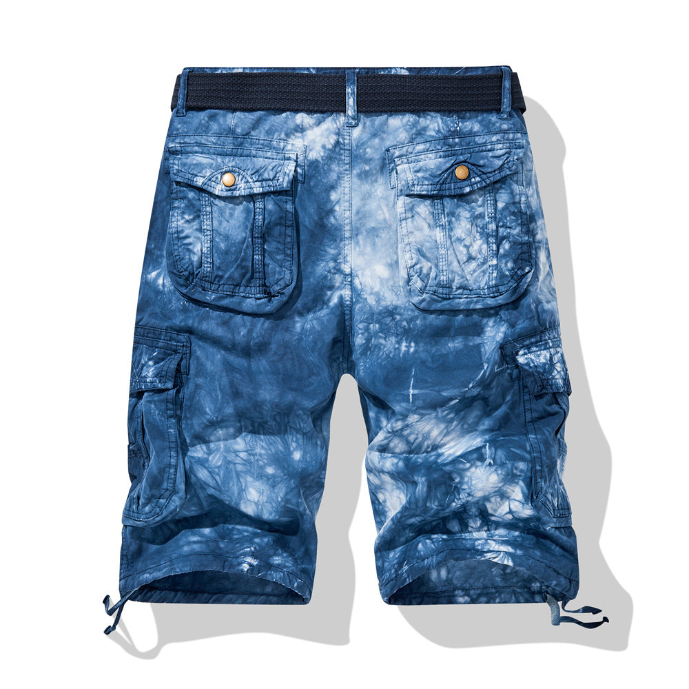 Men's Camouflage Loose Cargo Shorts Loose Plus Size Casual Five-point Pants