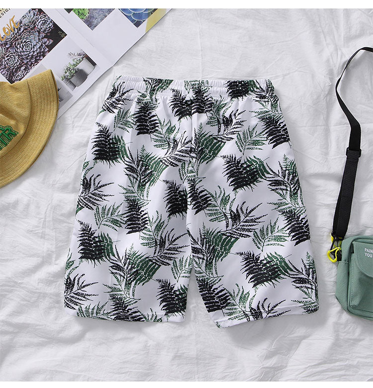 Men's Hawaiian Print Beach Pants Loose Plus Size Shorts