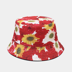 Flower Pattern Fisherman Hat Sun Hat for Outdoor Travel In Spring and Summer