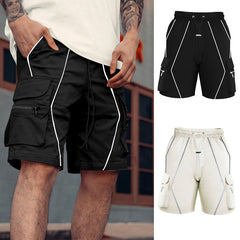 Men's Solid Shorts Sports Pants Casual Five-cent Multi-Pocket Shorts