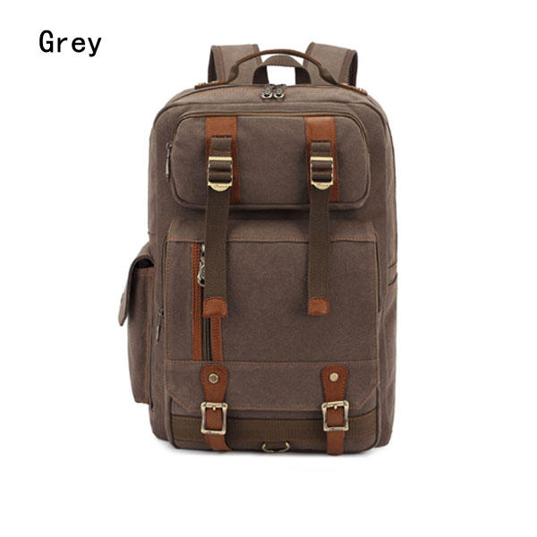 Men Canvas Shoulders Travel School Bags Outdoor Large Capacity Backpacks